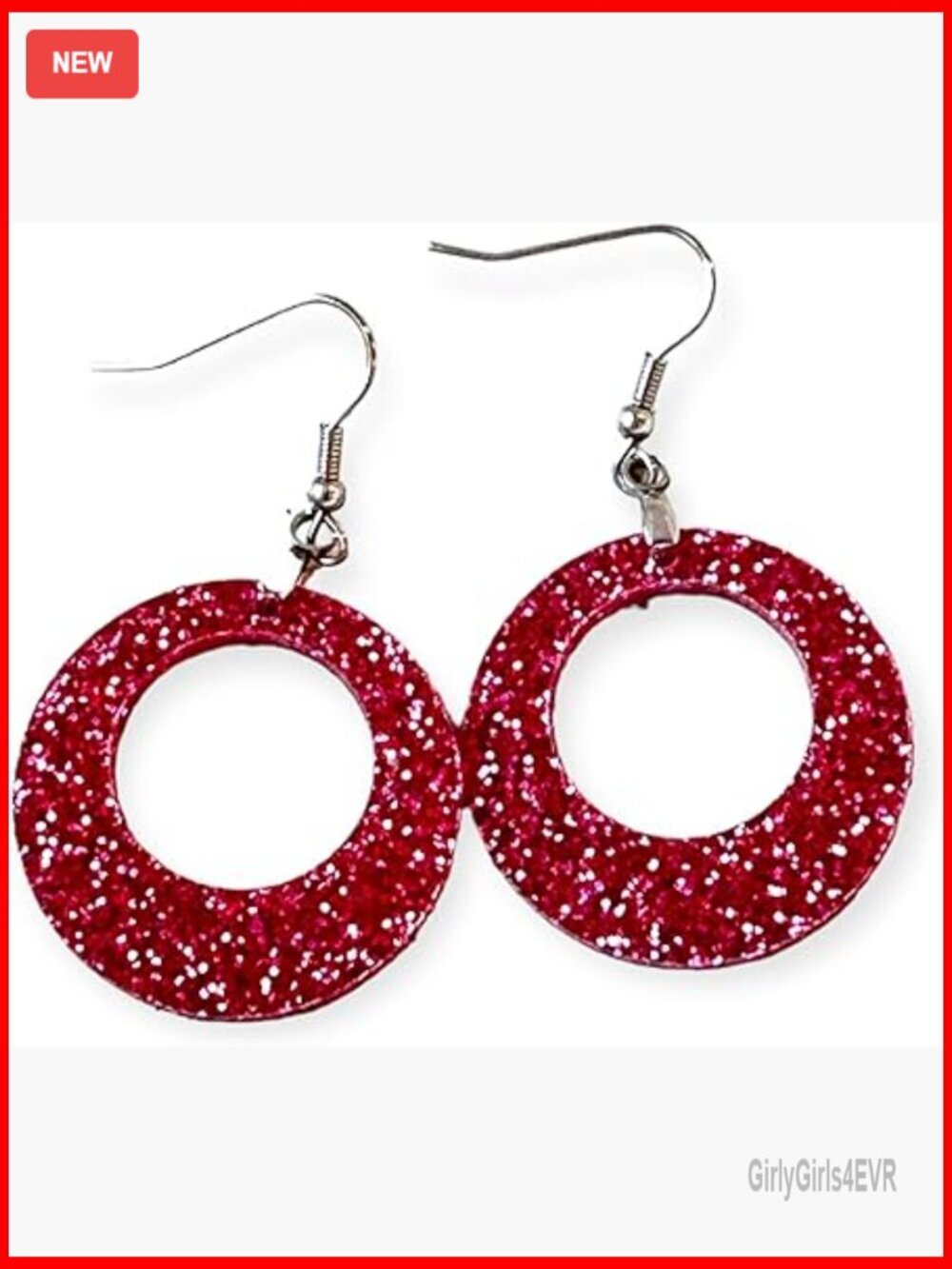 Statement Acrylic Dangle Earrings with Stainless Steel Earwires Handmade
